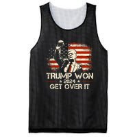 Trump Won Get Over It 2024 Election President 47th Us Flag Mesh Reversible Basketball Jersey Tank