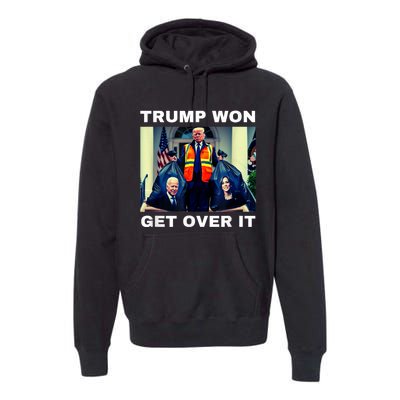 Trump Won Get Over It Maga Won Election 2024 Premium Hoodie