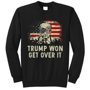 Trump Won Get Over It Patriotic Pro Trump Anti Kamala Sweatshirt