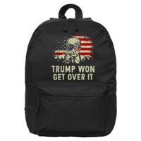 Trump Won Get Over It Patriotic Pro Trump Anti Kamala 16 in Basic Backpack