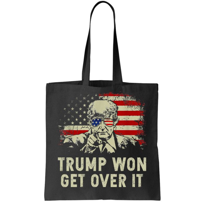 Trump Won Get Over It Patriotic Pro Trump Anti Kamala Tote Bag