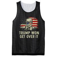 Trump Won Get Over It Patriotic Pro Trump Anti Kamala Mesh Reversible Basketball Jersey Tank