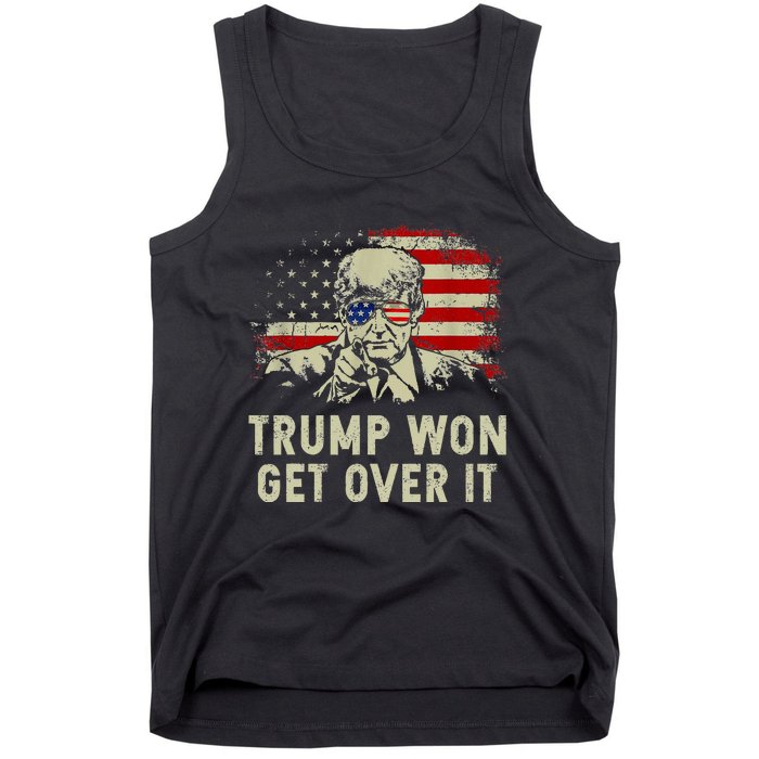 Trump Won Get Over It Patriotic Pro Trump Anti Kamala Tank Top