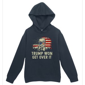 Trump Won Get Over It Patriotic Pro Trump Anti Kamala Urban Pullover Hoodie