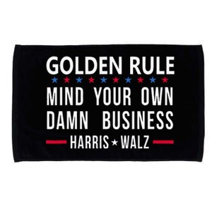 Tim Walz Golden Rule Mind Your Own Damn Business Microfiber Hand Towel