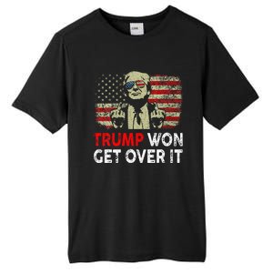 Trump Won Get Over It Patriotic Pro Trump Anti Kamala Tall Fusion ChromaSoft Performance T-Shirt