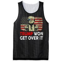 Trump Won Get Over It Patriotic Pro Trump Anti Kamala Mesh Reversible Basketball Jersey Tank