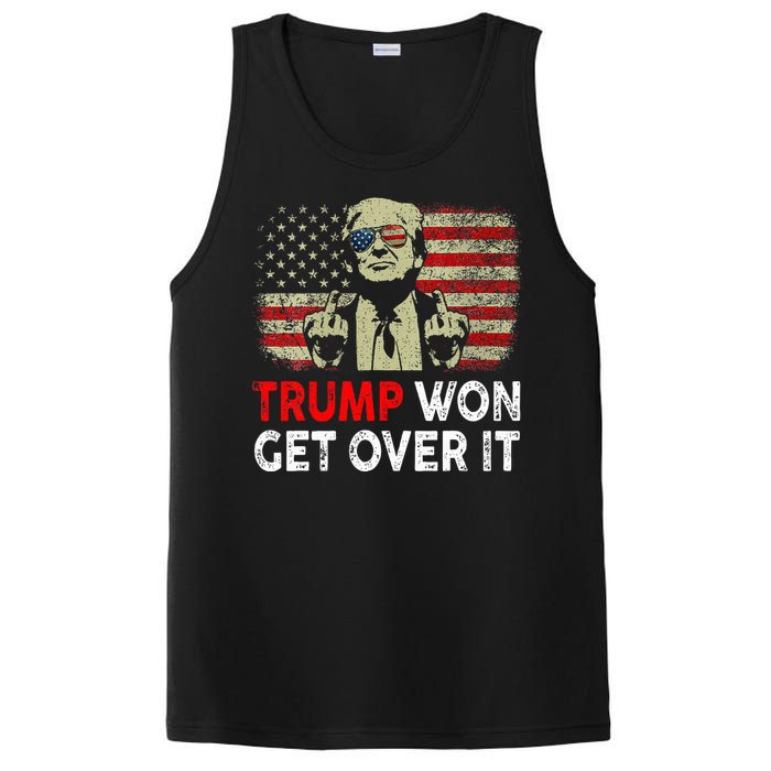 Trump Won Get Over It Patriotic Pro Trump Anti Kamala PosiCharge Competitor Tank