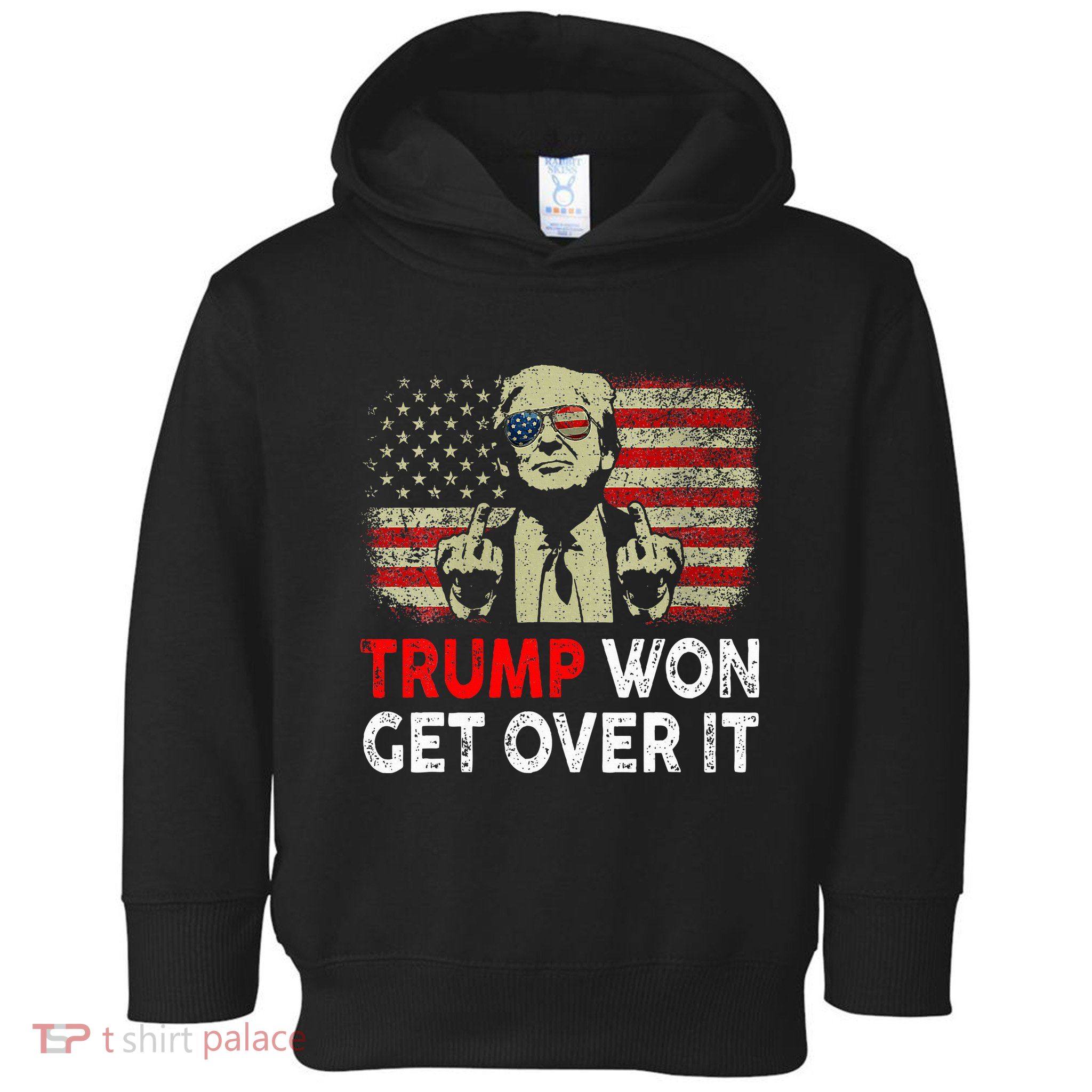 Trump Won Get Over It Patriotic Pro Trump Anti Kamala Toddler Hoodie