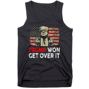 Trump Won Get Over It Patriotic Pro Trump Anti Kamala Tank Top