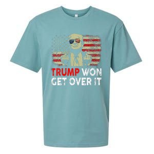 Trump Won Get Over It Patriotic Pro Trump Anti Kamala Sueded Cloud Jersey T-Shirt