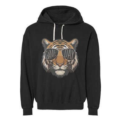 Tigers With Game Day Glasses Game Day Mascot Garment-Dyed Fleece Hoodie