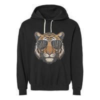 Tigers With Game Day Glasses Game Day Mascot Garment-Dyed Fleece Hoodie