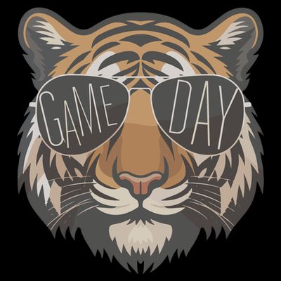 Tigers With Game Day Glasses Game Day Mascot T-Shirt