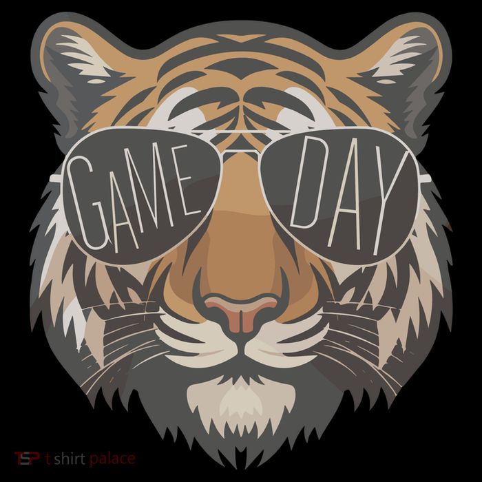 Tigers With Game Day Glasses Game Day Mascot Drawstring Bag