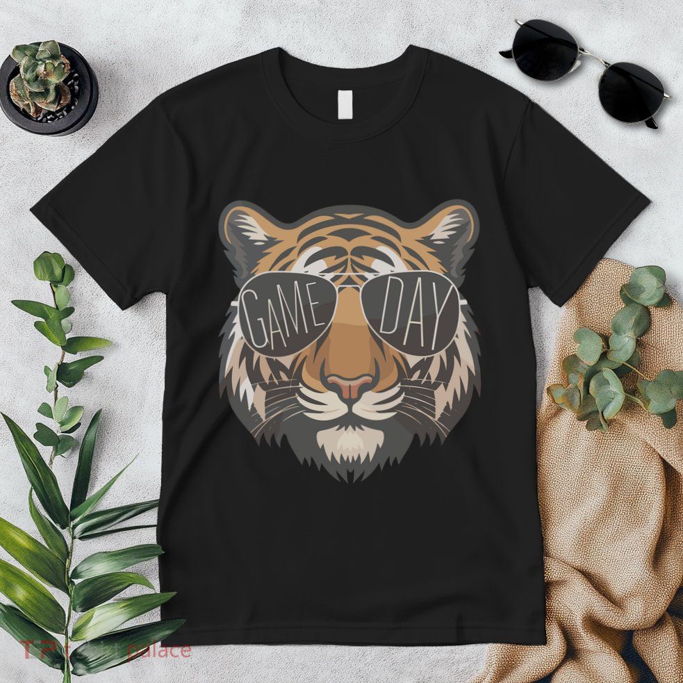 Tigers With Game Day Glasses Game Day Mascot Premium T-Shirt