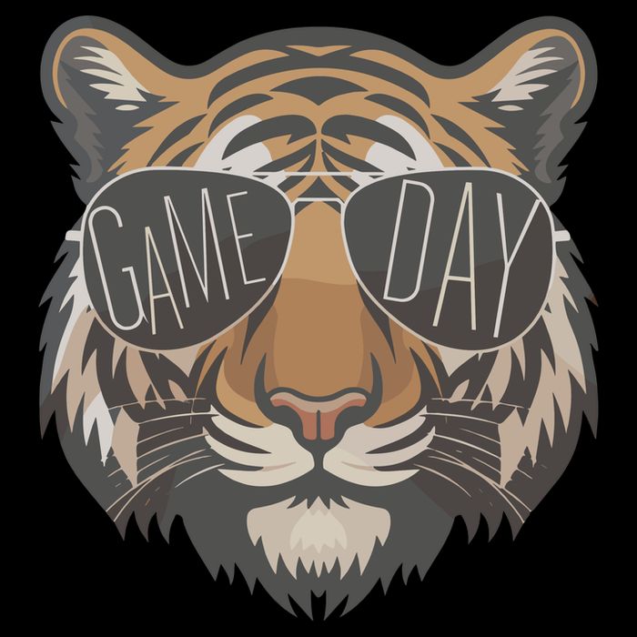 Tigers With Game Day Glasses Game Day Mascot Baby Bodysuit