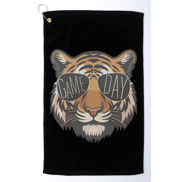 Tigers With Game Day Glasses Game Day Mascot Golf Towel