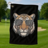 Tigers With Game Day Glasses Game Day Mascot Golf Towel