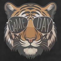 Tigers With Game Day Glasses Game Day Mascot Golf Towel