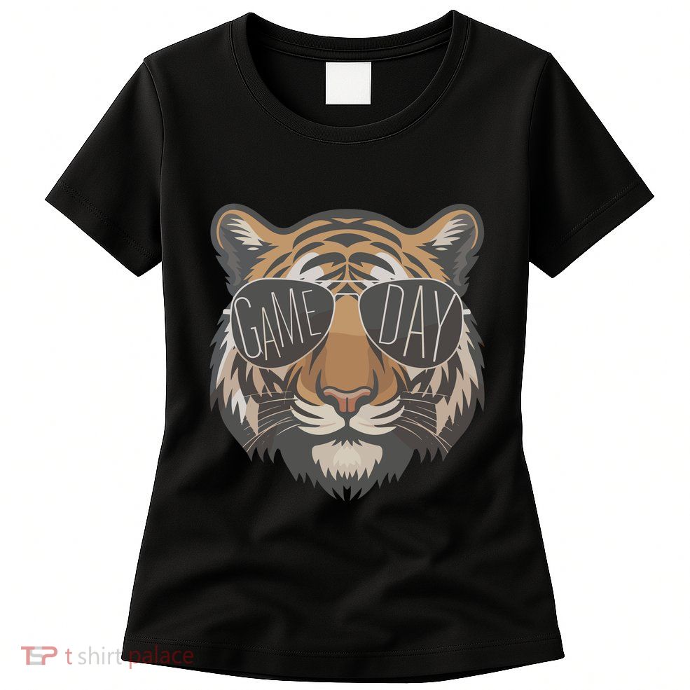 Tigers With Game Day Glasses Game Day Mascot Womens T-Shirt