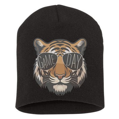 Tigers With Game Day Glasses Game Day Mascot Short Acrylic Beanie