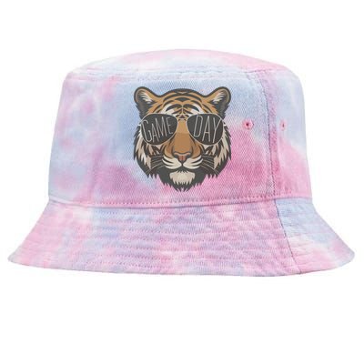 Tigers With Game Day Glasses Game Day Mascot Tie-Dyed Bucket Hat