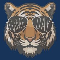 Tigers With Game Day Glasses Game Day Mascot Infant Baby Jersey Bodysuit