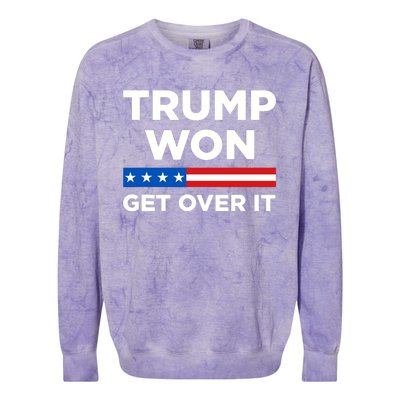 Trump Won Colorblast Crewneck Sweatshirt