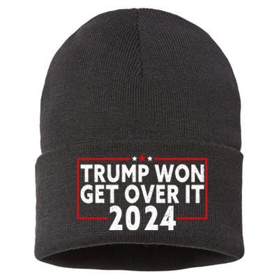 Trump Won Get Over It 2024 Sustainable Knit Beanie