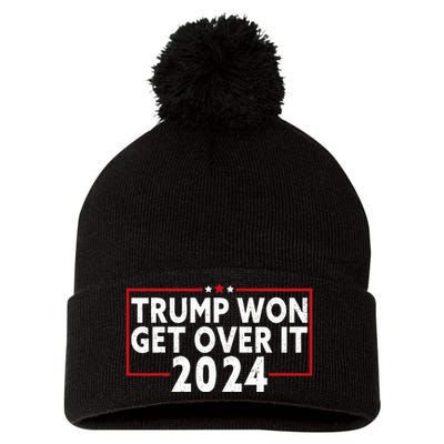 Trump Won Get Over It 2024 Pom Pom 12in Knit Beanie