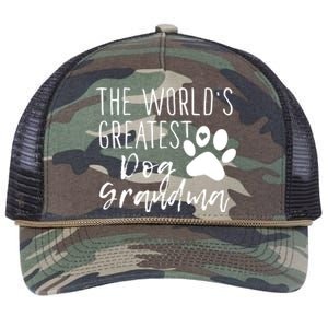 The WorldS Greatest Dog Grandma Retro Rope Trucker Hat Cap