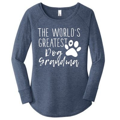 The WorldS Greatest Dog Grandma Women's Perfect Tri Tunic Long Sleeve Shirt