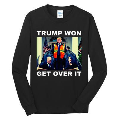 Trump Won Get Over It Maga Won Election 2024 Tall Long Sleeve T-Shirt