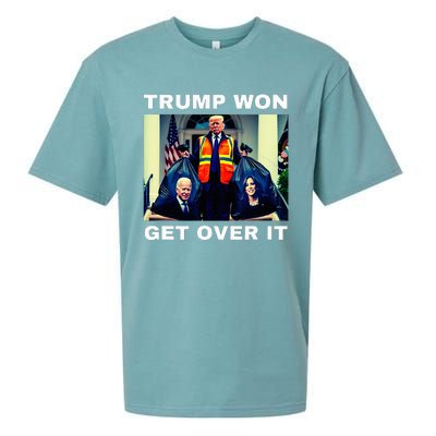 Trump Won Get Over It Maga Won Election 2024 Sueded Cloud Jersey T-Shirt