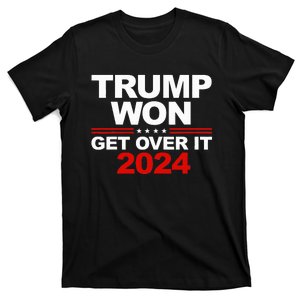 Trump Won Get Over It 2024 Patriotic Trump Red T-Shirt