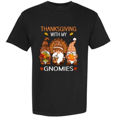 Thanksgiving Women Gnome Fall Leopard Turkey Garment-Dyed Heavyweight T-Shirt