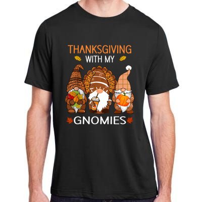 Thanksgiving Women Gnome Fall Leopard Turkey Adult ChromaSoft Performance T-Shirt