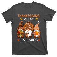 Thanksgiving Women Gnome Fall Leopard Turkey T-Shirt