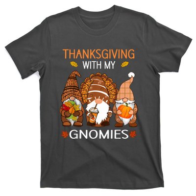 Thanksgiving Women Gnome Fall Leopard Turkey T-Shirt