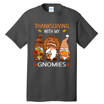 Thanksgiving Women Gnome Fall Leopard Turkey Tall T-Shirt