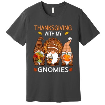 Thanksgiving Women Gnome Fall Leopard Turkey Premium T-Shirt