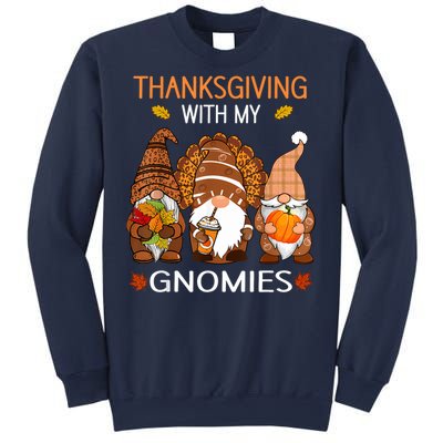 Thanksgiving Women Gnome Fall Leopard Turkey Sweatshirt