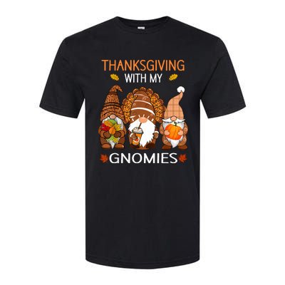 Thanksgiving Women Gnome Fall Leopard Turkey Softstyle CVC T-Shirt