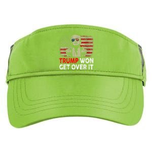 Trump Won Get Over It Patriotic Pro Trump Anti Kamala Funny Adult Drive Performance Visor