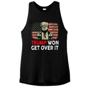 Trump Won Get Over It Patriotic Pro Trump Anti Kamala Funny Ladies PosiCharge Tri-Blend Wicking Tank