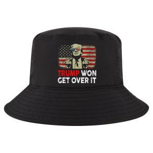 Trump Won Get Over It Patriotic Pro Trump Anti Kamala Funny Cool Comfort Performance Bucket Hat