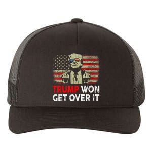 Trump Won Get Over It Patriotic Pro Trump Anti Kamala Funny Yupoong Adult 5-Panel Trucker Hat