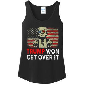 Trump Won Get Over It Patriotic Pro Trump Anti Kamala Funny Ladies Essential Tank