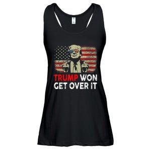 Trump Won Get Over It Patriotic Pro Trump Anti Kamala Funny Ladies Essential Flowy Tank